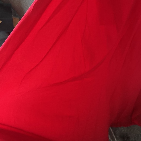 Meghan La long Kimono sleeve Maxi Dress in cherry red - Picture 10 of 10